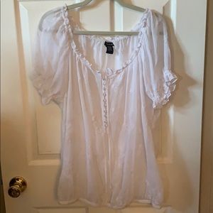 Lace Baby Doll Top Plus Size
